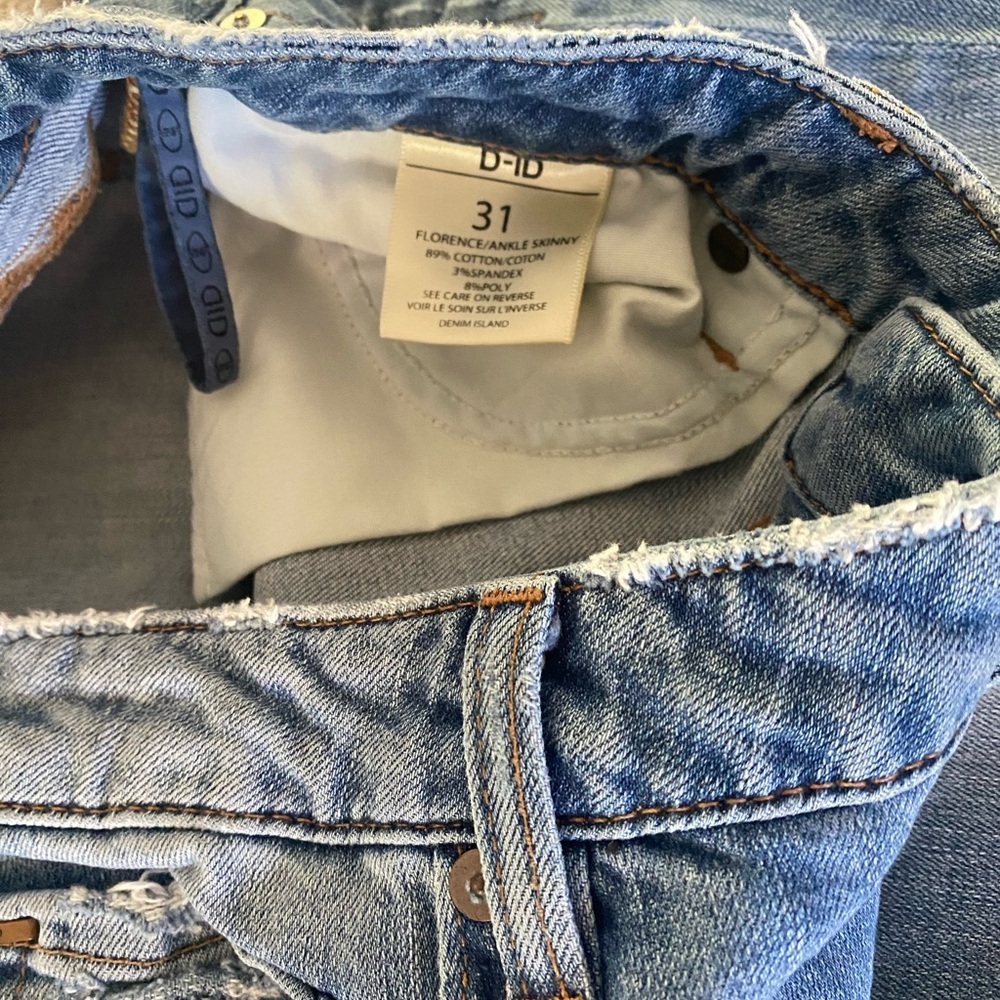 🔥 D-ID Florence Ankle Skinny Jeans – Distressed Light Wash size 31 - Picture 6 of 6